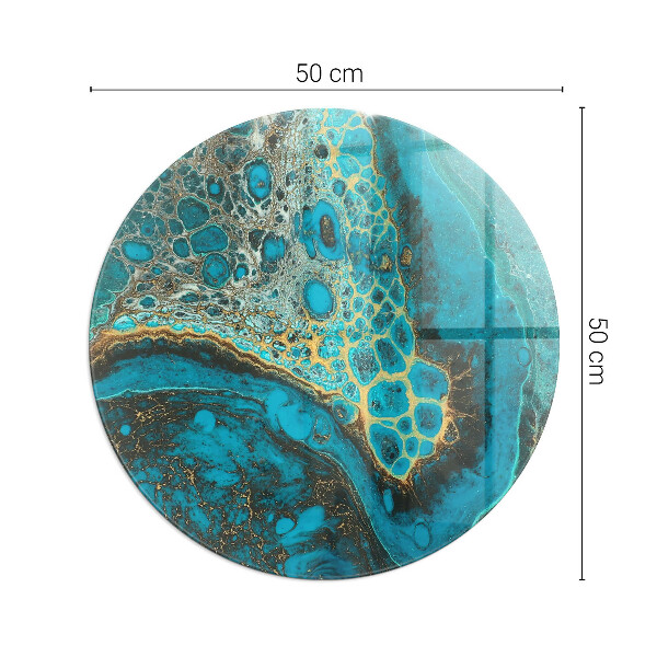 Kulaté sklo pod krbová kamna Abstraktní organický vzor