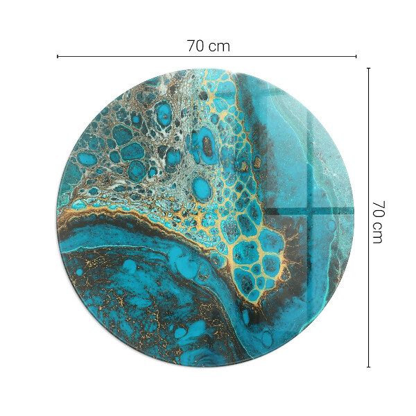 Kulaté sklo pod krbová kamna Abstraktní organický vzor