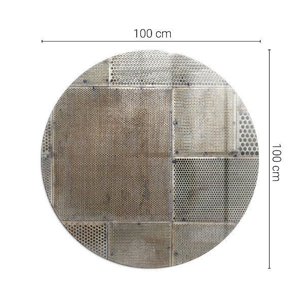Kulaté sklo pod krbová kamna Vzor perforovaného plechu