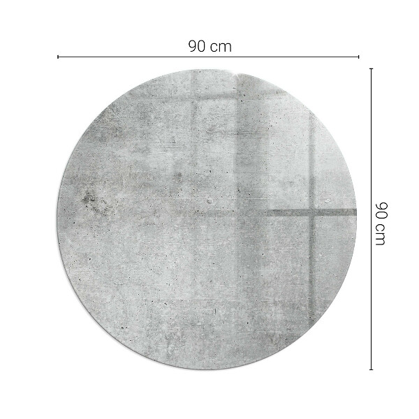Kulaté sklo pod krbová kamna Textura surového betonu