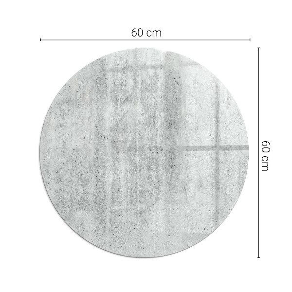 Kulaté sklo pod krbová kamna Textura surového betonu