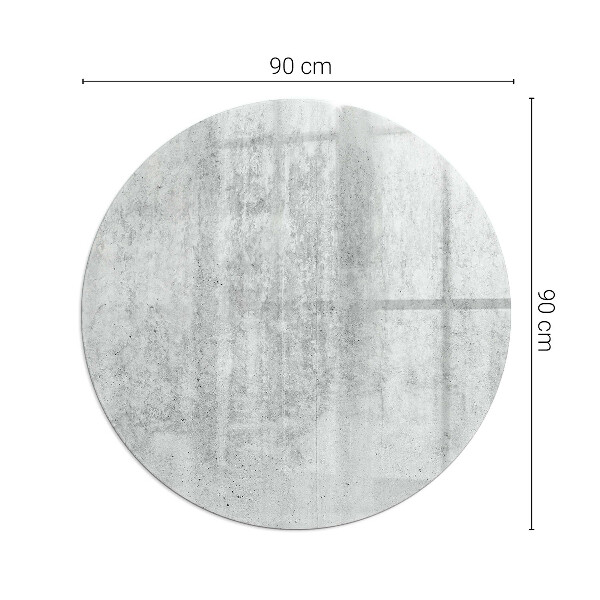 Kulaté sklo pod krbová kamna Textura surového betonu
