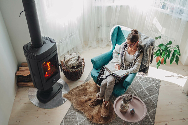 Kulatá podložka pod krbová kamna Elegantní rostlinný vzor