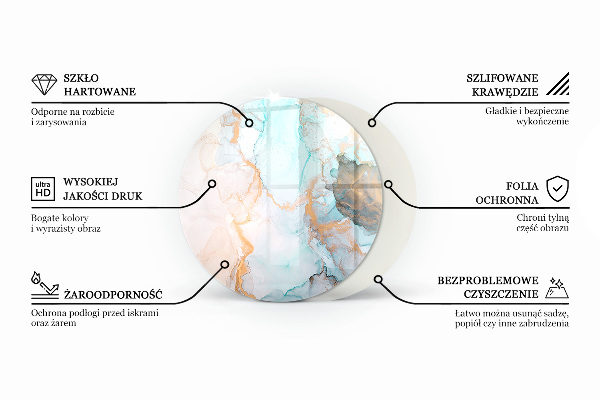 Kulaté sklo pod krbová kamna Geometrie se dřevem