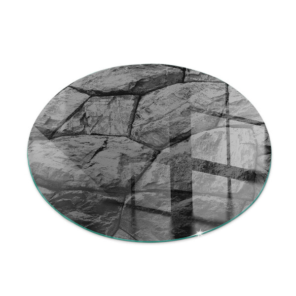 Kulatá podložka pod krbová kamna Vzor z přírodního kamene