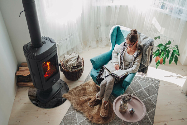 Kulatá podložka pod krbová kamna Vzor z přírodního kamene