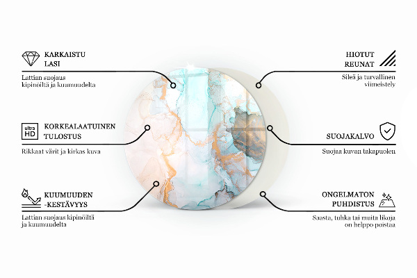 Kulatá podložka pod krbová kamna Barva Černá