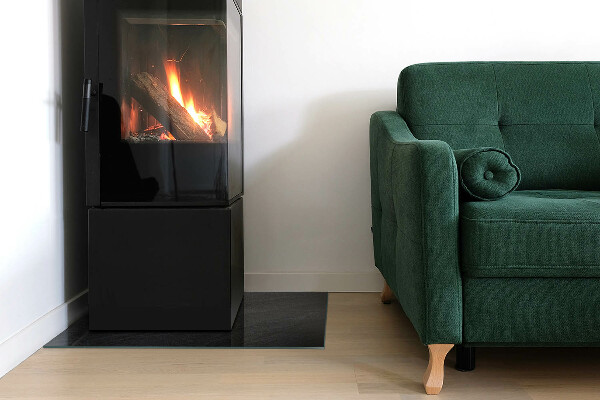 Obdélníkové tvrzené sklo pod krbová kamna Textura přírodního kamene