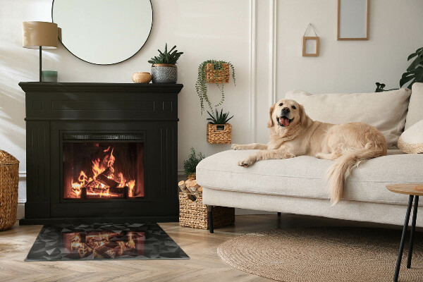 Obdélníkové sklo před krb Trojrozměrná geometrie