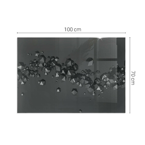 Obdélníkové tvrzené sklo pod krbová kamna Abstraktní oblak pevných látek