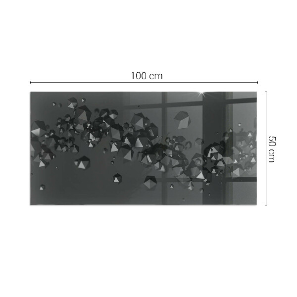 Obdélníkové tvrzené sklo pod krbová kamna Abstraktní oblak pevných látek