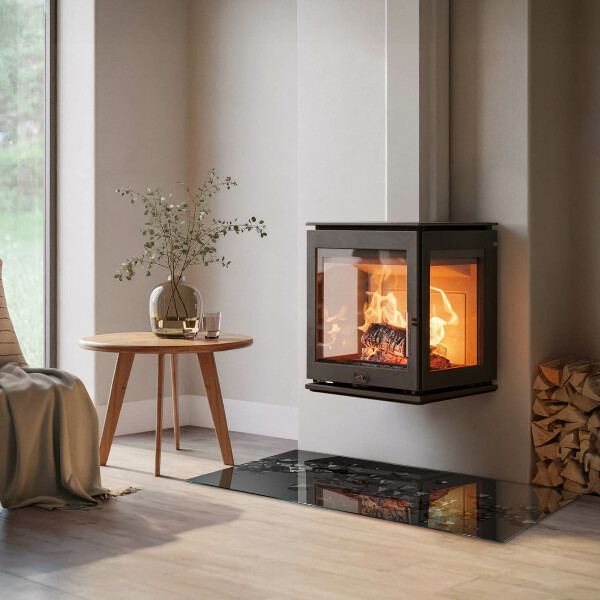 Obdélníkové tvrzené sklo pod krbová kamna Abstraktní oblak pevných látek