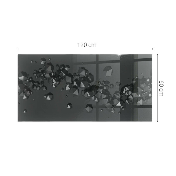 Obdélníkové tvrzené sklo pod krbová kamna Abstraktní oblak pevných látek