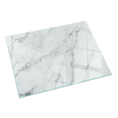 Obdélníkové sklo před krb Mramorový vzor s žilkami