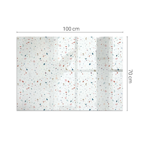 Obdélníkové sklo před krb Vzor s malými tvary