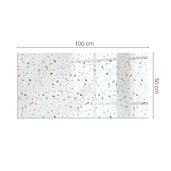 Obdélníkové sklo před krb Vzor s malými tvary