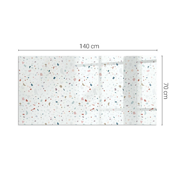 Obdélníkové sklo před krb Vzor s malými tvary