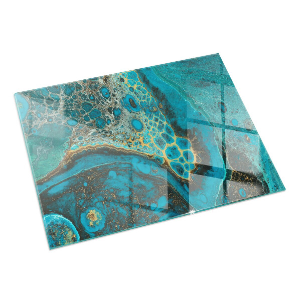 Obdélníkové sklo před krb Abstraktní organický vzor