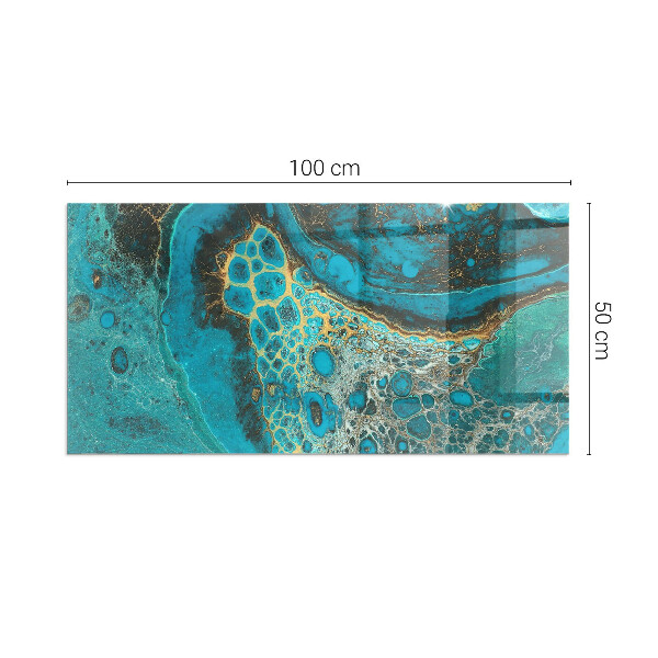 Obdélníkové sklo před krb Abstraktní organický vzor