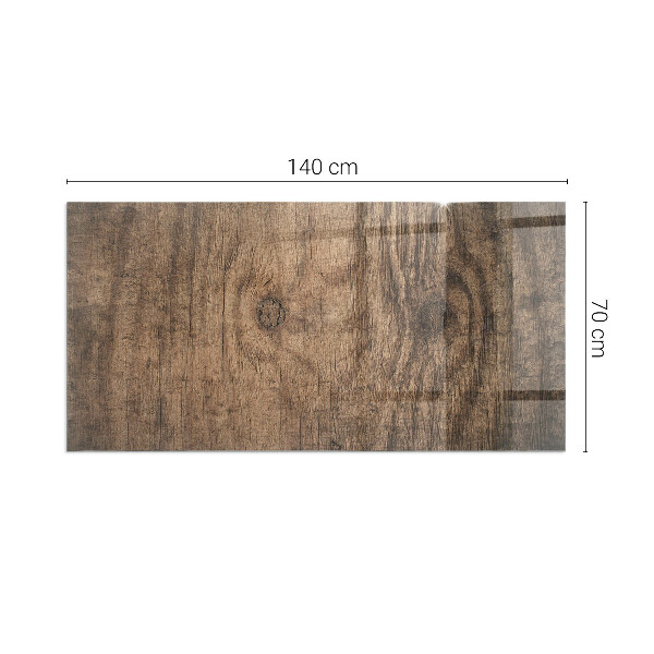 Obdélníkové sklo před krb Přírodní dřevěný vzor