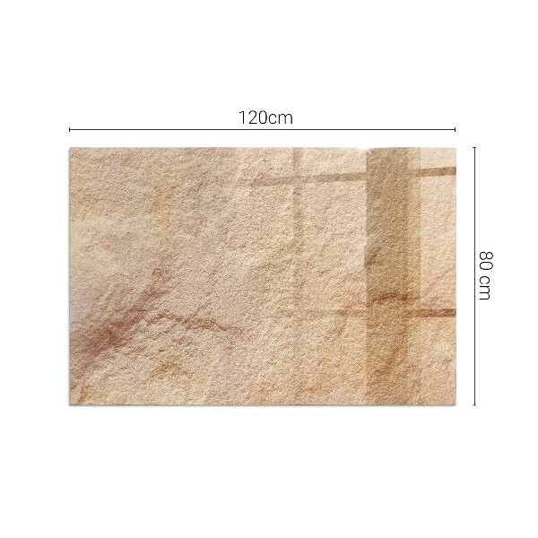 Obdélníkové tvrzené sklo pod krbová kamna Textura přírodního kamene