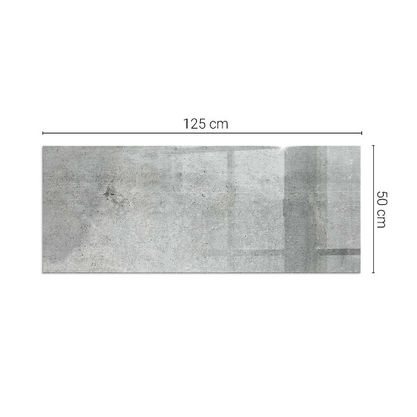 Obdélníkové sklo před krb Textura surového betonu