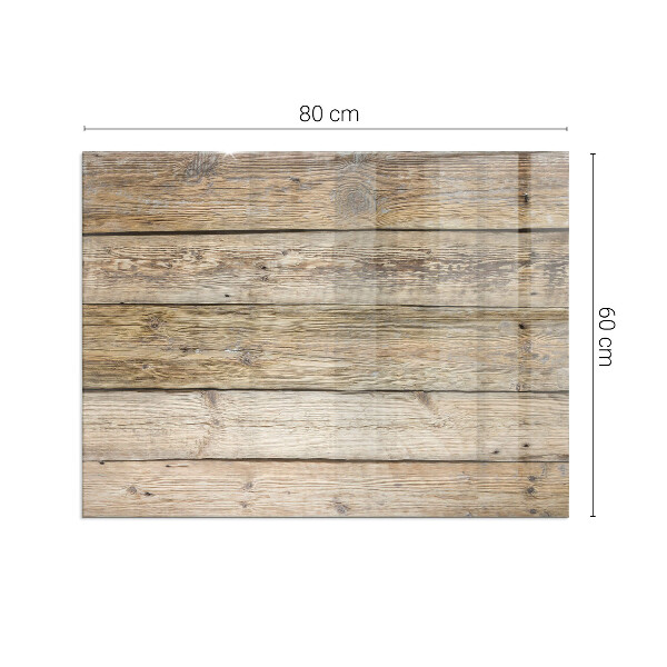 Obdélníkové sklo před krb Textura dřevěných desek