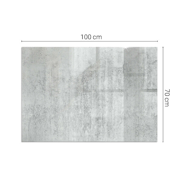 Obdélníkové sklo před krb Textura surového betonu