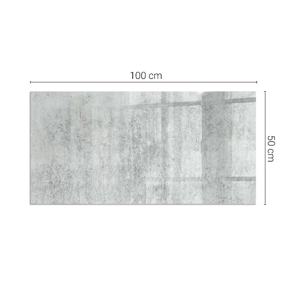 Obdélníkové sklo před krb Textura surového betonu