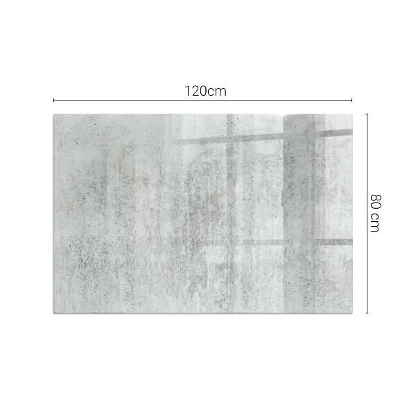 Obdélníkové sklo před krb Textura surového betonu