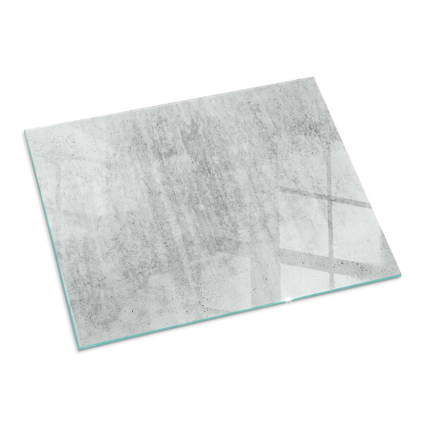 Obdélníkové sklo před krb Textura surového betonu