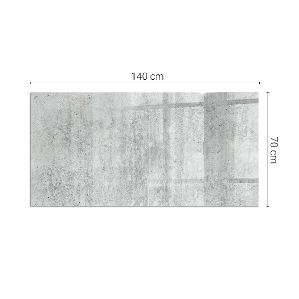 Obdélníkové sklo před krb Textura surového betonu