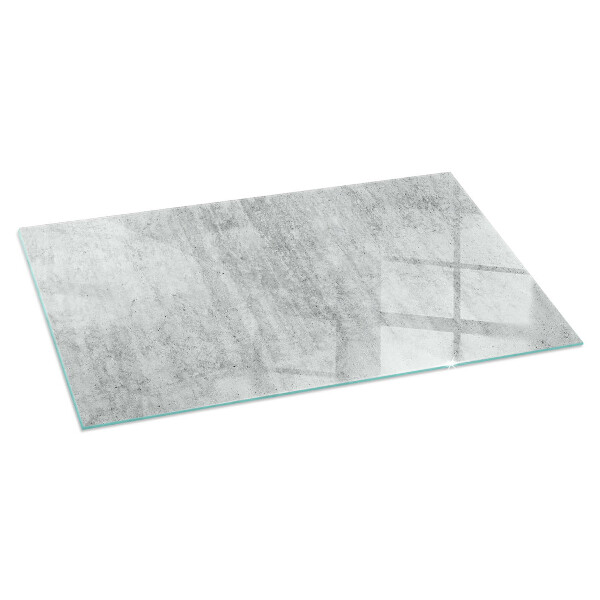 Obdélníkové sklo před krb Textura surového betonu