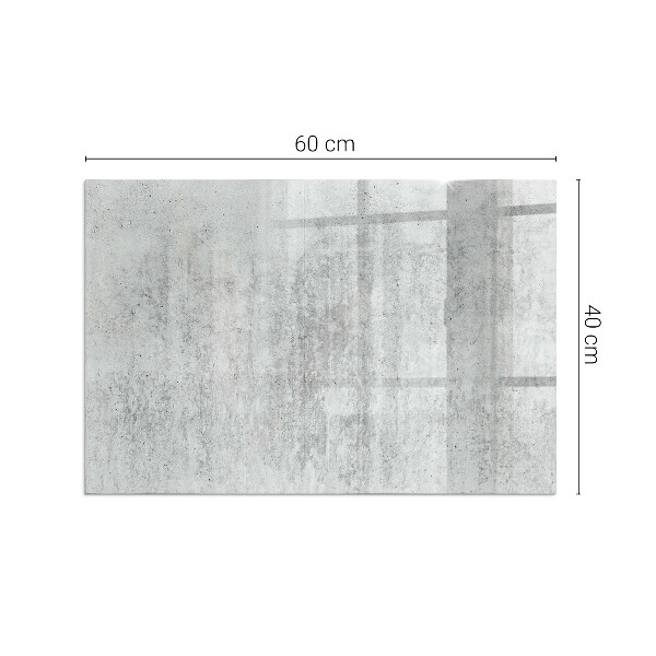 Obdélníkové sklo před krb Textura surového betonu