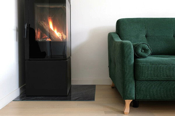 Obdélníkové sklo před krb Textura povrchu kamene