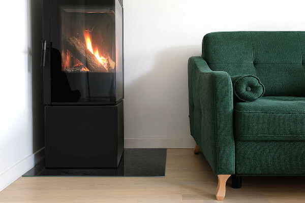 Obdélníkové tvrzené sklo pod krbová kamna Textura povrchu kamene