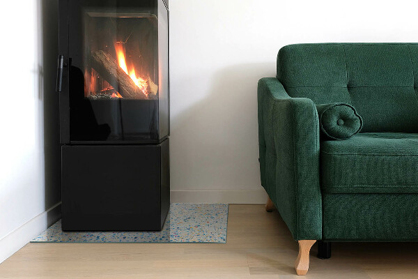 Obdélníkové tvrzené sklo pod krbová kamna Abstraktní textura vzor