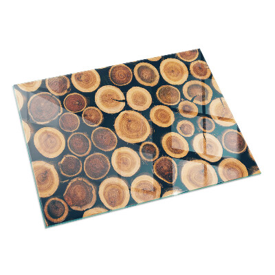 Obdélníkové sklo před krb Krabice s řezaným dřevem