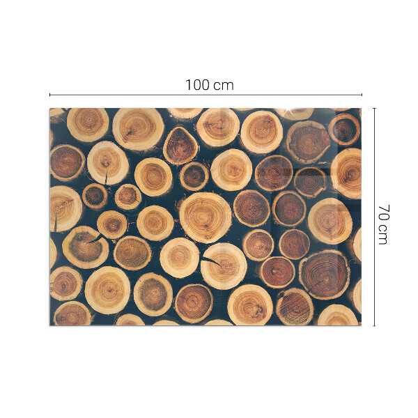 Obdélníkové sklo před krb Krabice s řezaným dřevem