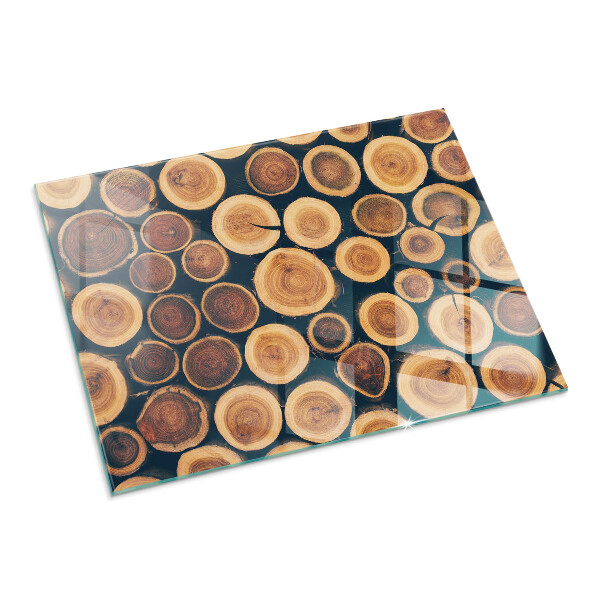 Obdélníkové sklo před krb Krabice s řezaným dřevem