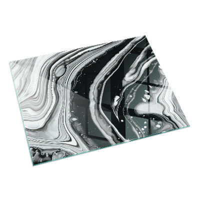 Obdélníkové sklo před krb Abstraktní vlny a čáry