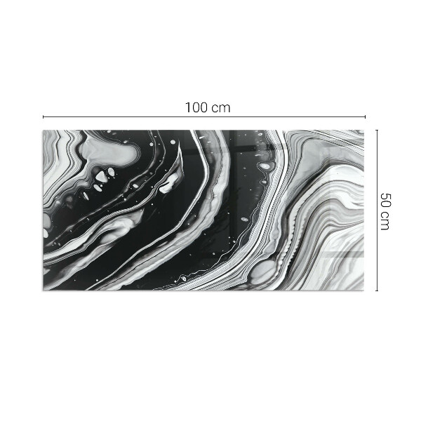 Obdélníkové sklo před krb Abstraktní vlny a čáry