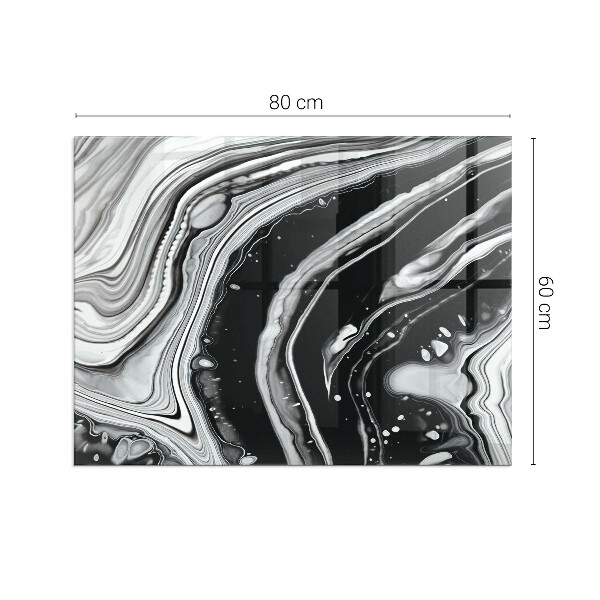 Obdélníkové sklo před krb Abstraktní vlny a čáry