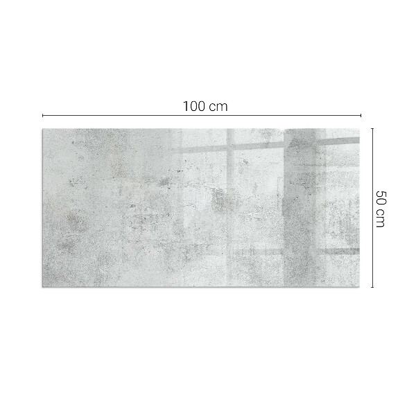 Obdélníkové tvrzené sklo pod krbová kamna Textura surového betonu