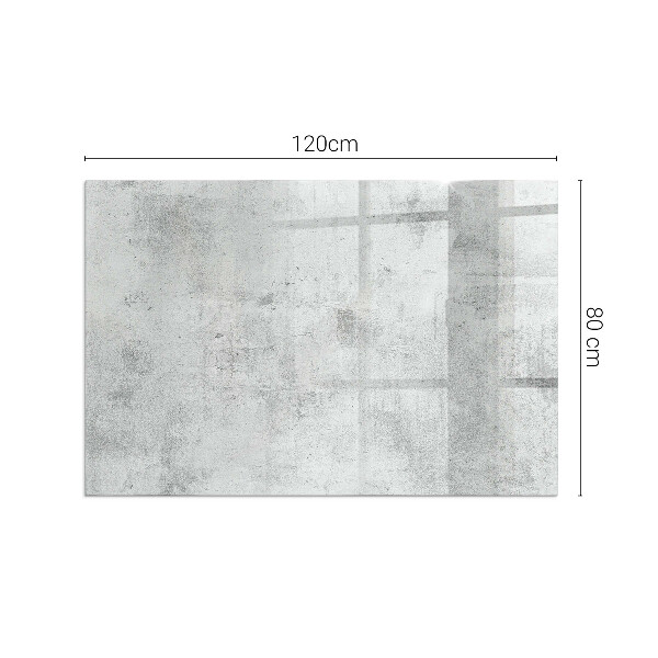 Obdélníkové tvrzené sklo pod krbová kamna Textura surového betonu