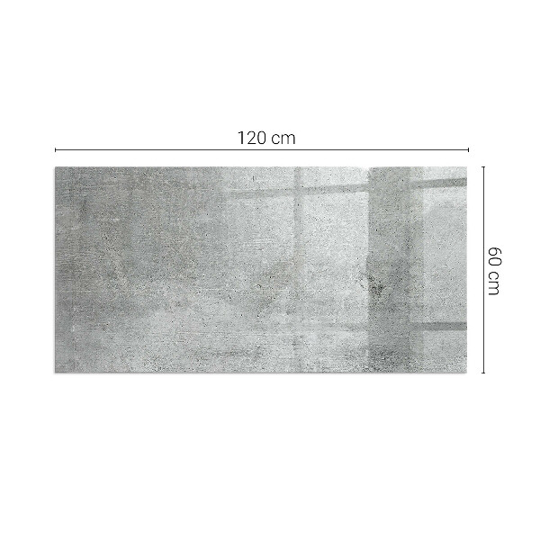 Obdélníkové tvrzené sklo pod krbová kamna Textura surového betonu
