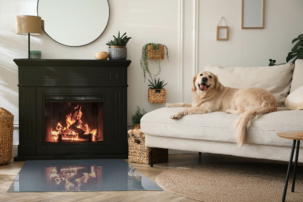 Obdélníkové sklo před krb Barva: Tmavě modrá