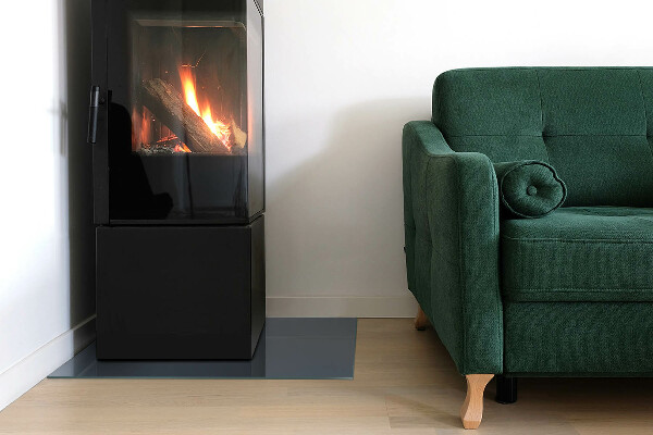 Obdélníkové sklo před krb Barva: Tmavě modrá