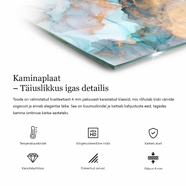 Podložka před krb Textura surového betonu