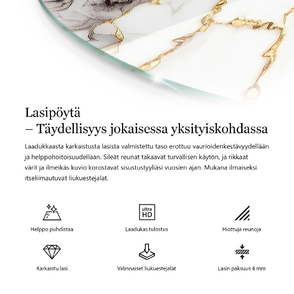 Pracovní deska Mramorový design na povrchu